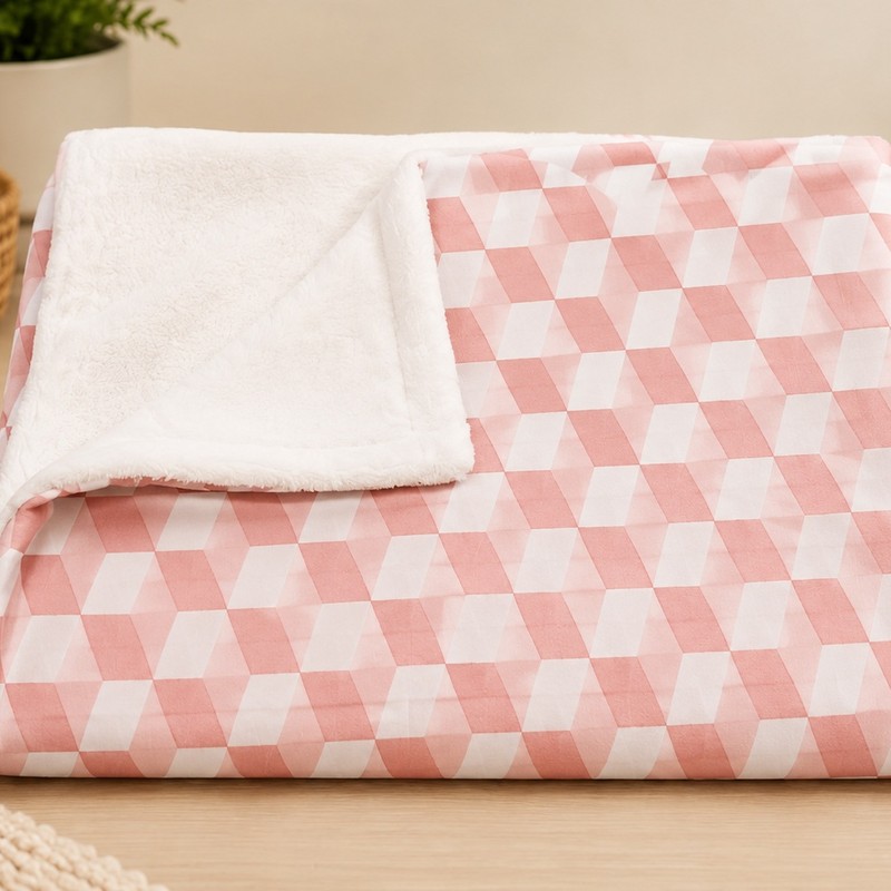 Manta MimiBaby estampa Losango Rosa